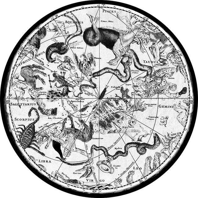 Southern constellation map